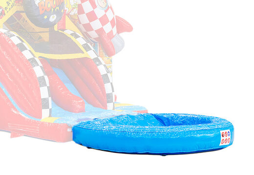 Blue pool to connect to double slide bouncy castles from JB Inflatables